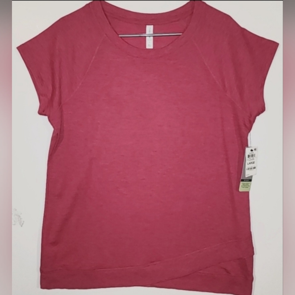 Style & Co Casual Short Sleeve Tulip Hem Top NWT Size Large